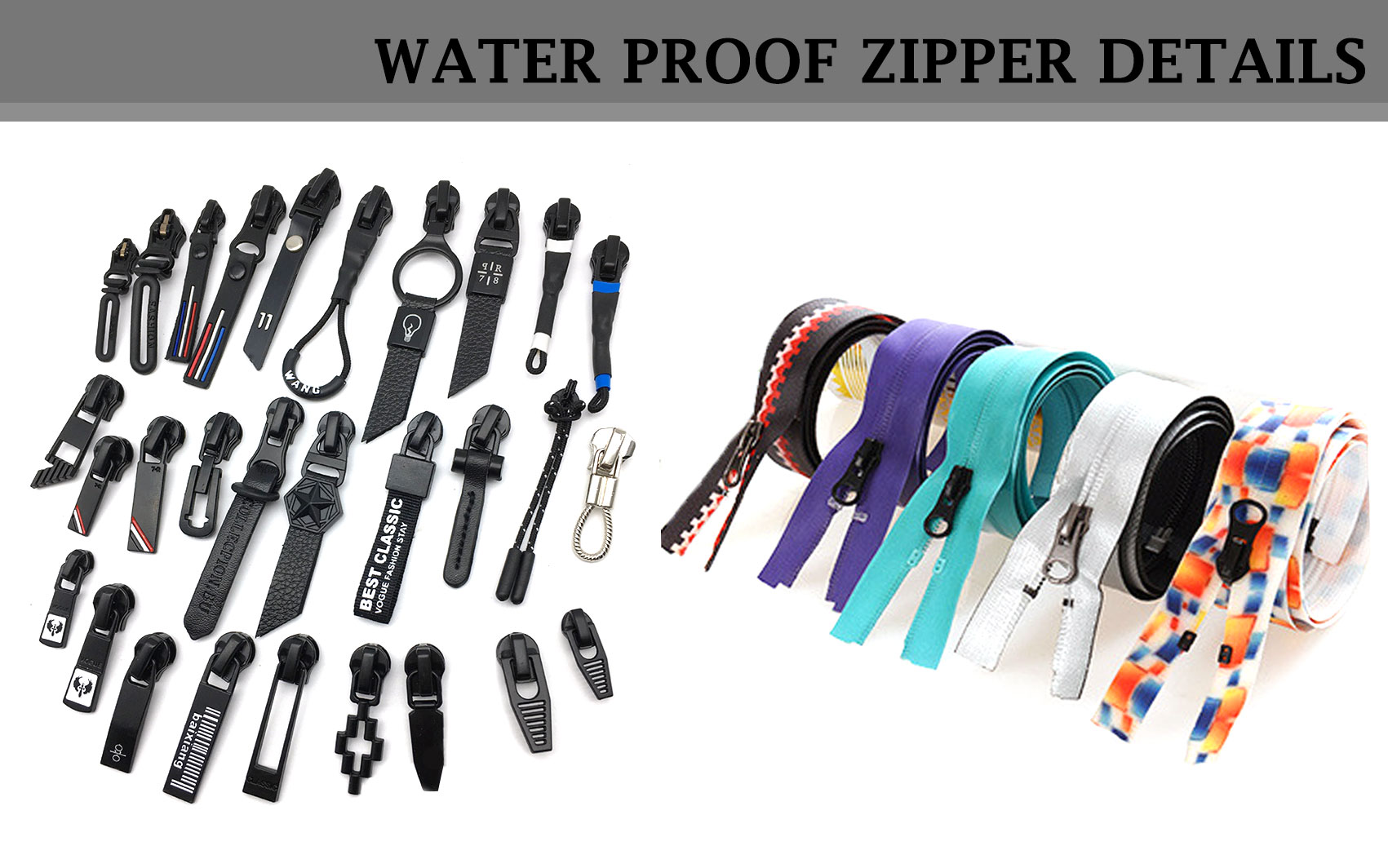 metal waterproof zipper