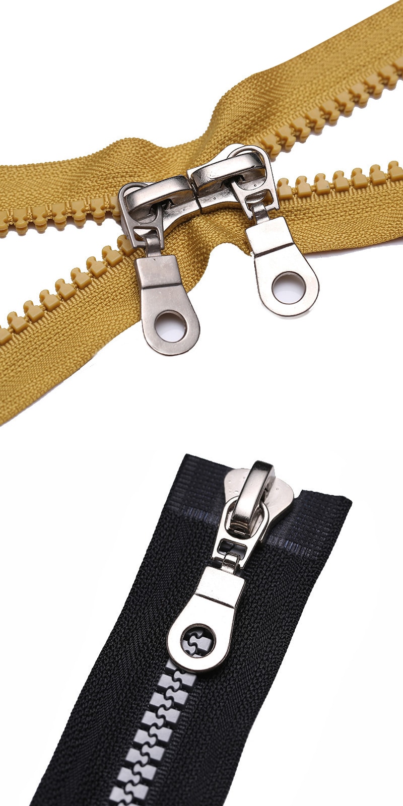 No.5 20cm Plastic zipper double pull two way zipper -Daya zipper